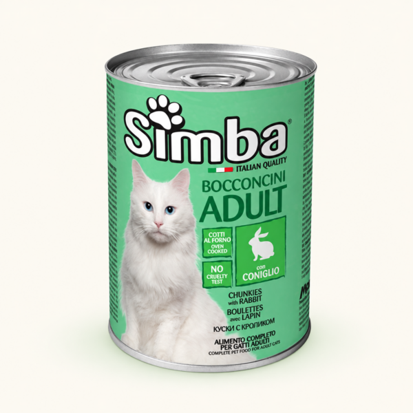 מזון רטוב מלא לחתולים Simba עם ארנבת, ‏415 גרם