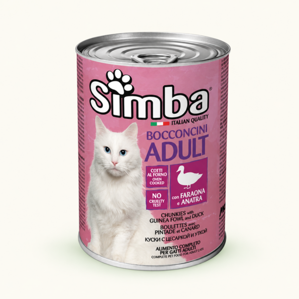 מזון רטוב מלא לחתולים Simba עם פנינייה וברווז, ‏415 גרם