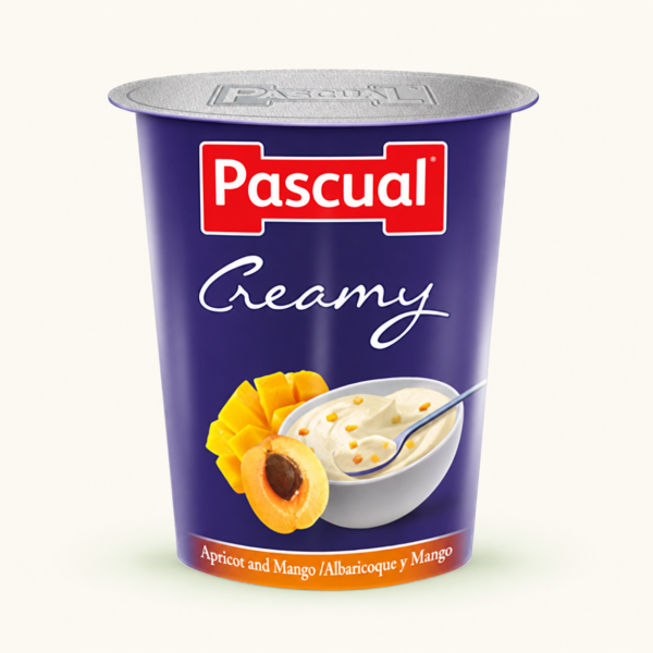 יוגורט Pascual Creamy בטעם משמש ומנגו, ‏125 גרם