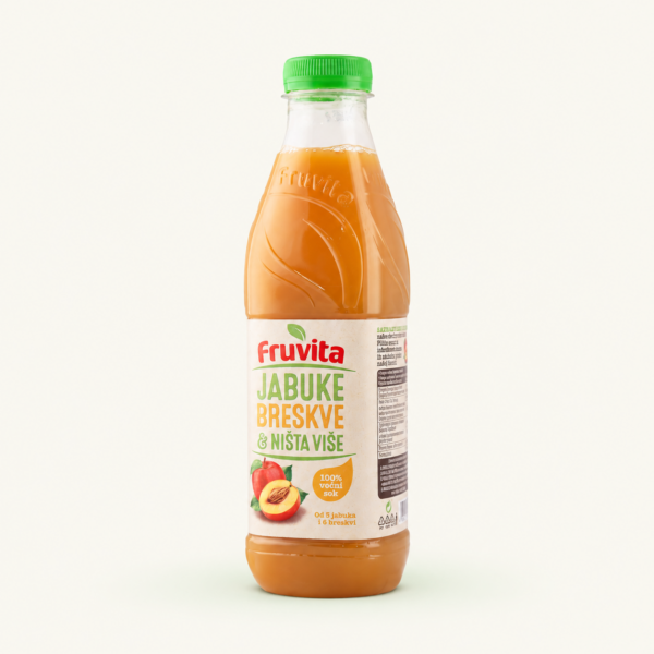 מיץ תפוחים ואפרסקים Fruvita, ‏800 מ״ל